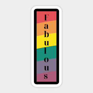 Fabulous Rainbow Typography Sticker